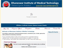 Tablet Screenshot of dhaneswarinstitutekatak.com